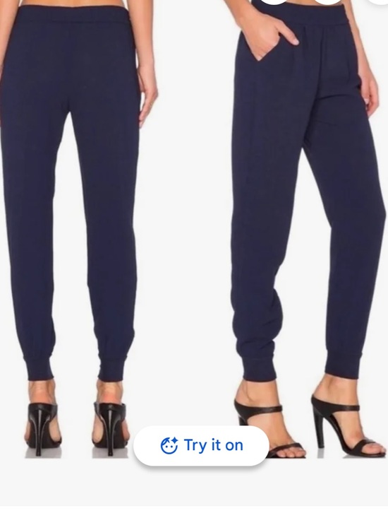 Joie Pants - Joie Mariner Crepe Dressy Jogger Pant in Navy XS